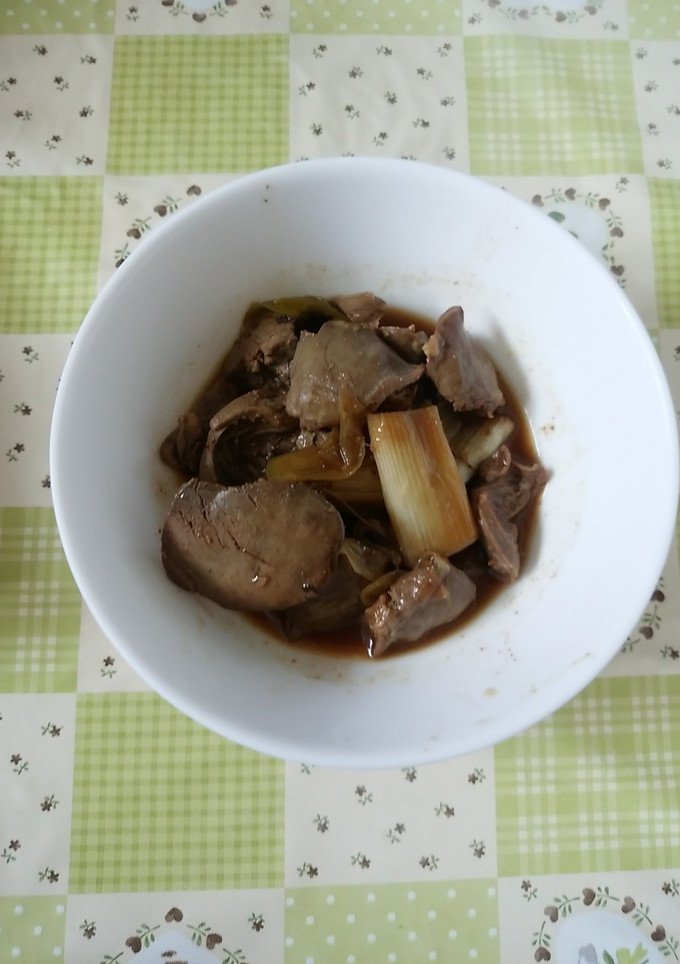 鶏レバとネギの炒め煮-レシピのメイン写真