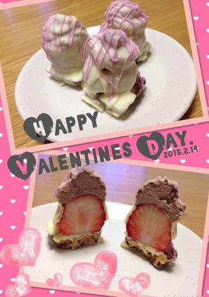 ホワイトチョコ『いちごシャンデ』風-レシピのメイン写真