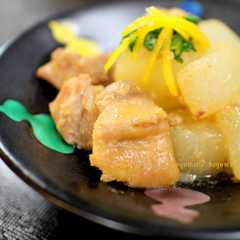 รูปของ ◎ほろ旨大根と鶏ももごま味噌煮◎柚子のせ