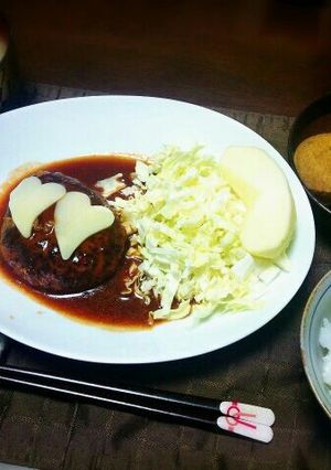 ハートがとろける煮込みハンバーグ❤-レシピのメイン写真