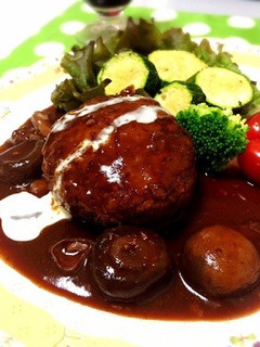 きのこたっぷり煮込みハンバーグ-レシピのメイン写真