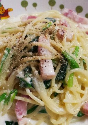 簡単♪ほうれん草のクリームパスタ♡-レシピのメイン写真