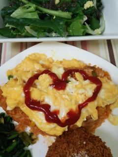 ラブオムライス-レシピのメイン写真