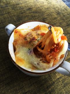ミートソースリメイク!チーズオーブン焼き-レシピのメイン写真