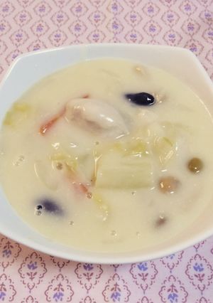 白菜ときのこと豆のクリームシチュー-レシピのメイン写真