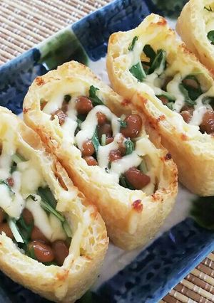野菜も食べたい!シャキシャキ♪納豆いなり-レシピのメイン写真