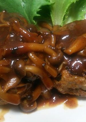 簡単！キノコたっぷりのハンバーグソース-レシピのメイン写真