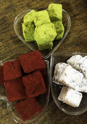簡単！口溶け三色の生チョコ-レシピのメイン写真
