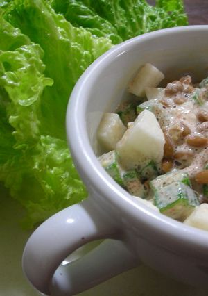 納豆とねばねば野菜の明太マヨ風味-レシピのメイン写真