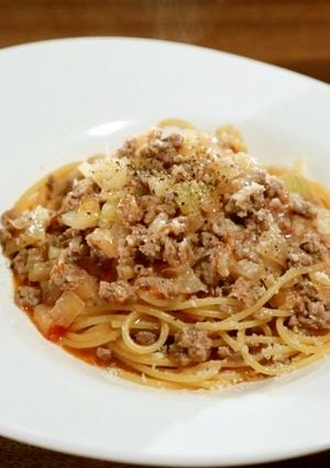 10分で作る!ミートソーススパゲティー-レシピのメイン写真