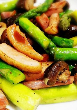 コストコ アスパラと椎茸のバターソテー-レシピのメイン写真