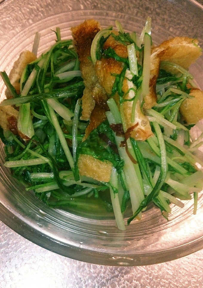 【簡単・早い】薄揚げと水菜の煮浸し-レシピのメイン写真