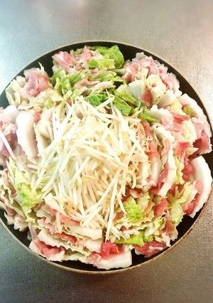 もやしでかさ増し豚肉と白菜のミルフィーユ-レシピのメイン写真