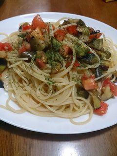 トマトとナスの冷製パスタ-レシピのメイン写真