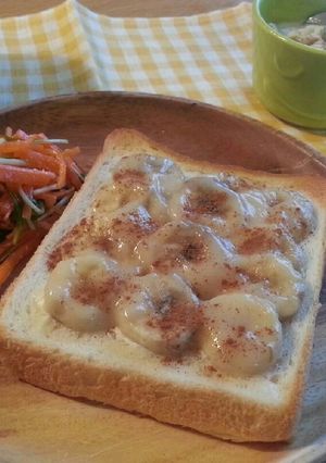 朝食に♪甘糀バナナトースト-レシピのメイン写真