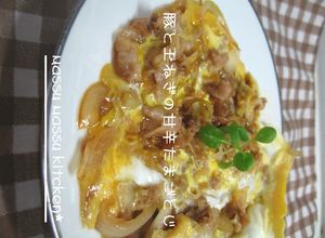 豚と玉ねぎの甘辛玉子とじ-レシピのメイン写真