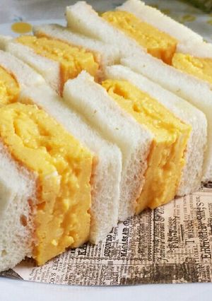 朝から幸せ♡厚焼き玉子のサンドイッチ-レシピのメイン写真
