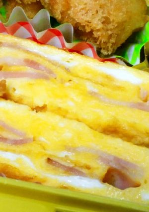 お弁当に　ベーコン in玉子焼き-レシピのメイン写真