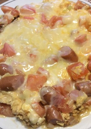とろとろチーズ入りオープンオムレツ-レシピのメイン写真