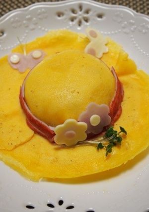 冷凍ピラフで♡帽子のピラフオムライス♡-レシピのメイン写真
