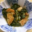 朝食 ほうれん草 さつま揚げの 簡単炒め