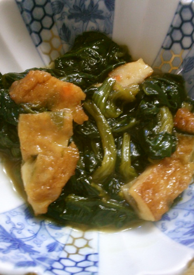 朝食　ほうれん草　さつま揚げの　簡単炒め-レシピのメイン写真