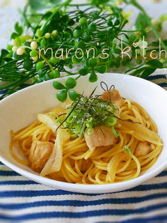 玉ねぎと鶏肉のコンソメバターパスタ-レシピのメイン写真