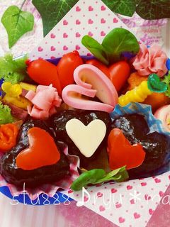 ハートチョコ風♡バレンタインお弁当-レシピのメイン写真