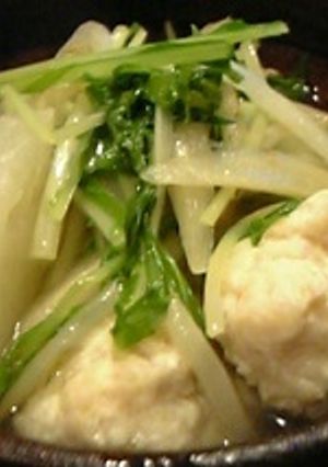 水菜と鶏つくねのスープ-レシピのメイン写真