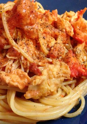 蟹トマトクリームパスタ-レシピのメイン写真