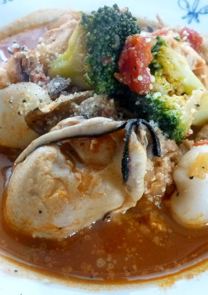 簡単うまうま♪魚介とトマトの煮込みスープ-レシピのメイン写真