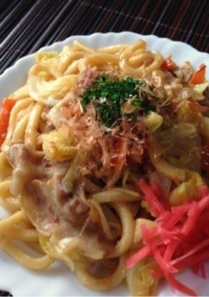 ランチに簡単！フライパンひとつで焼うどん-レシピのメイン写真