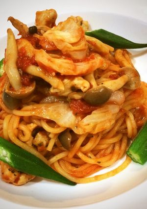 パスタトマトソース鶏肉【簡単】-レシピのメイン写真