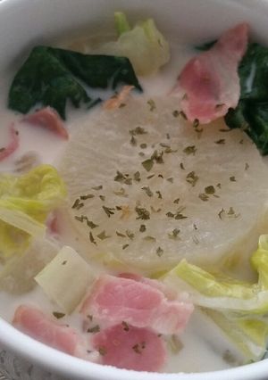 レンジで作る冬のぽかぽかスープ-レシピのメイン写真