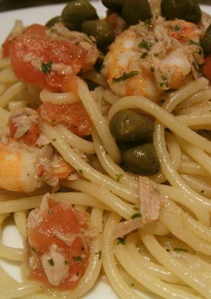 エビとツナ　フレッシュトマトのパスタ-レシピのメイン写真