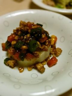 【母の味】野菜たっぷり 彩りあんかけ大根-レシピのメイン写真