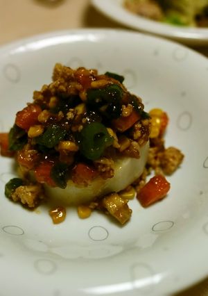 【母の味】野菜たっぷり 彩りあんかけ大根-レシピのメイン写真