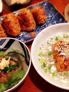 余った炊込みご飯で焼きおにぎりスープ茶漬-レシピのメイン写真
