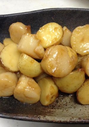 ホタテ貝柱と新じゃがのガリバタしょうゆ-レシピのメイン写真