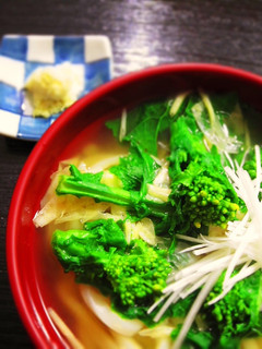菜の花と湯葉のあんかけうどん-レシピのメイン写真