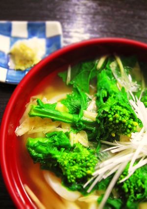 菜の花と湯葉のあんかけうどん-レシピのメイン写真