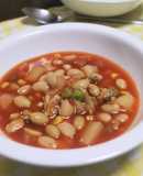 備蓄食品で！大豆とあさりのトマトスープ