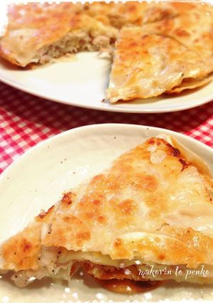 餃子の皮で豚肉チーズミルフィーユガレット-レシピのメイン写真