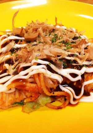残ったパスタで☆お好み焼き☆-レシピのメイン写真