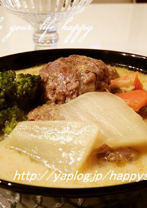 ミートボールと白菜のミルクカレースープ-レシピのメイン写真