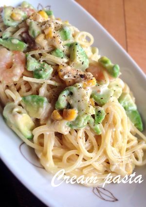 えびアボカドのクリームパスタ-レシピのメイン写真