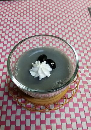 牛乳&黒豆煮汁のかんてんデザート-レシピのメイン写真