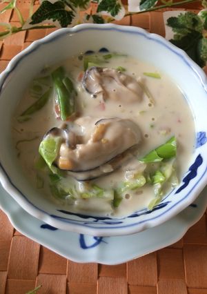 豆乳で♪甘みたっぷり牡蠣のクリーム煮-レシピのメイン写真