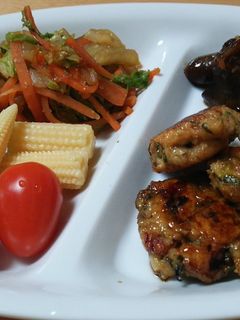 タコ入り鶏つくねの照り焼き-レシピのメイン写真