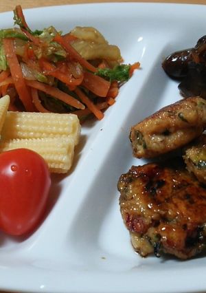 タコ入り鶏つくねの照り焼き-レシピのメイン写真